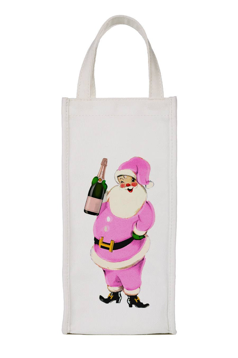 Wine Bag- Champagne Santa